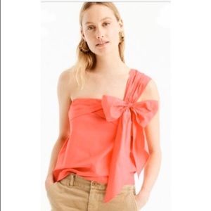 J crew one shoulder bow top